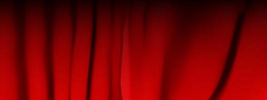 cortina de terciopelo rojo colorido realista doblada vector