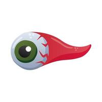 halloween eye with blood degradient style icon vector