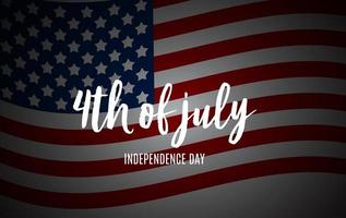 4 de julio día de la independencia en el fondo de estados unidos. se puede utilizar como pancarta o póster. vector