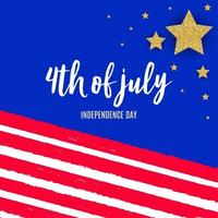 July, 4 Independence Day in USA Background. Can Be Used as Banner or Poster. vector