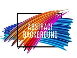 Abstract spectrum brush strokes. Textured Art Frame Background vector