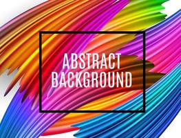 Abstract spectrum brush strokes. Textured Art Frame Background vector