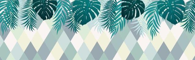 Beautiful Palm Tree Leaf Silhouette Background vector