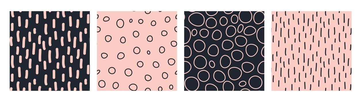 Abstract Seamless pattern background set in minimalist style vector