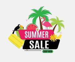 Abstract Summer Sale Background vector