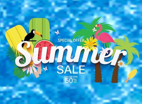 Abstract Summer Sale Background
