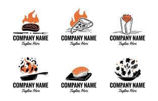 conjunto de logotipos de alimentos