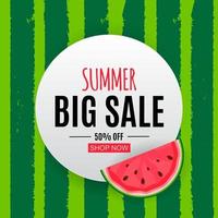 Abstract Summer Sale Background with Watermelon vector