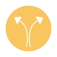arrows thin directions left and right block style icon vector