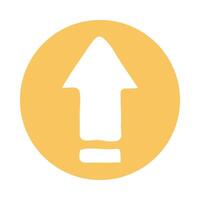 arrow up direction block style vector