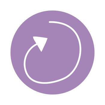 arrow thin direction reload block style icon vector