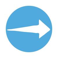 arrow right direction block style vector