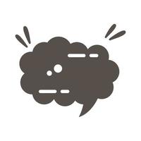 slang speech bubble expresion silhouette style vector