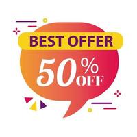 best offer in bubble vector design