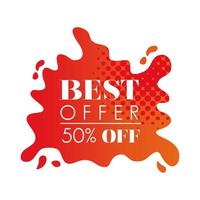 best offer in splash vector design