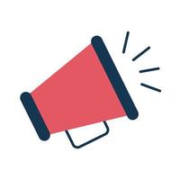 megaphone flat style icon isolated vector design