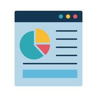 infographic bars chart in website flat style icon vector design