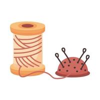 Sewing thread and needles vector design