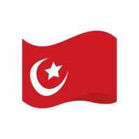 turkey flag country patriotic icon vector