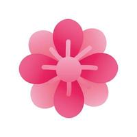 pink flower silhouette style icon vector