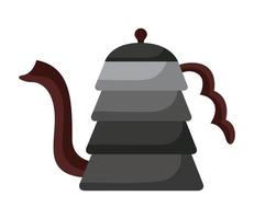 coffee kettle utensil flat style icon vector