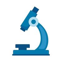 microscope laboratory flat style icon vector