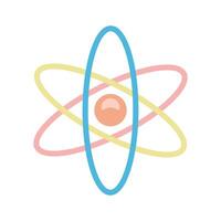 atom molecule flat style icon vector