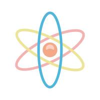 atom molecule flat style icon vector