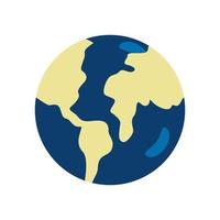 world planet earth flat style icon vector