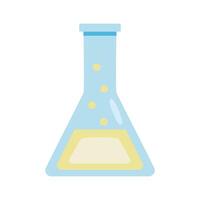 medical tube test flask laboratory flat icon vector