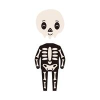 halloween disguise of skeleton icon vector