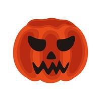 halloween pumpkin jack dark face icon vector