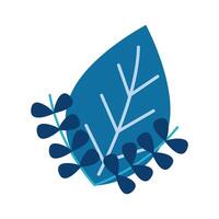 leaf and branch plants ecology flat style icon vector