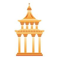 icono de estructura de columnas de torre china vector