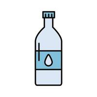 beverage water bottle with drop line and fill icon vector