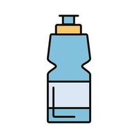 beverage gym bottle line and fill icon vector