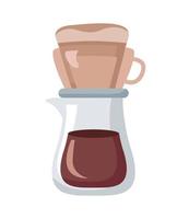 coffee shop make utensil flat style icon vector