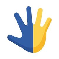 down syndrome hand print painted flat style icon vector