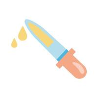 medical droper tool flat style icon vector