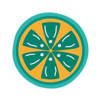 lemon citrus fruit flat style icon vector