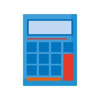 calculator math device flat style icon vector