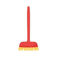 broom tool cleaning flat style vector