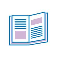 text book open line style icon vector