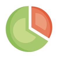 pie statistics flat style icon vector