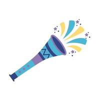 carnival cornet flat style icon vector