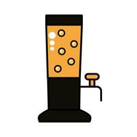 beer dispenser tap line and fill style vector