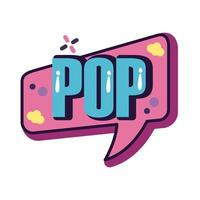 slang speech bubble pop line and fill style vector