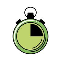 chronometer timer line and fill style icon vector