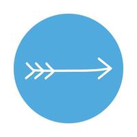 indian arrow right direction block style icon vector