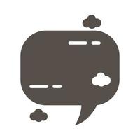 slang speech bubble with clouds silhouette style vector